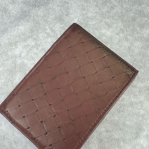 Pierre Cardin Mens Brown Perforated Leather Trifold Wallet - Picture 3 of 6